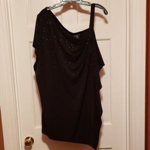 NWT Lane Bryant black 1 shoulder top